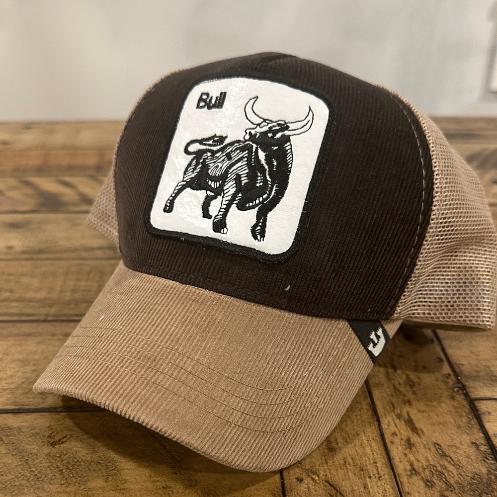 Goorin Bros Brown and Tan Bull Patch Hat